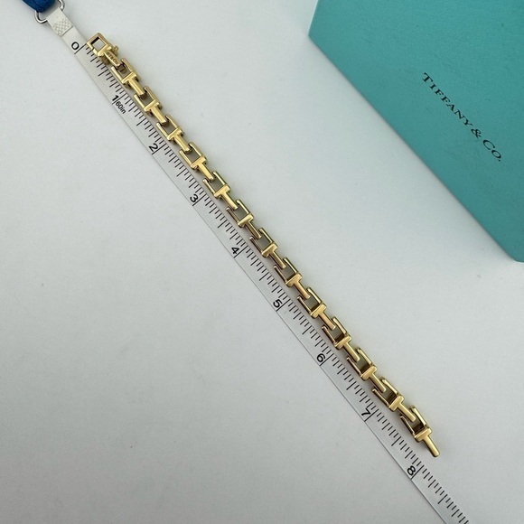 RARE Tiffany & Co. 18k Yellow Gold Wide T Link Bracelet 31g - Picture 2 of 8